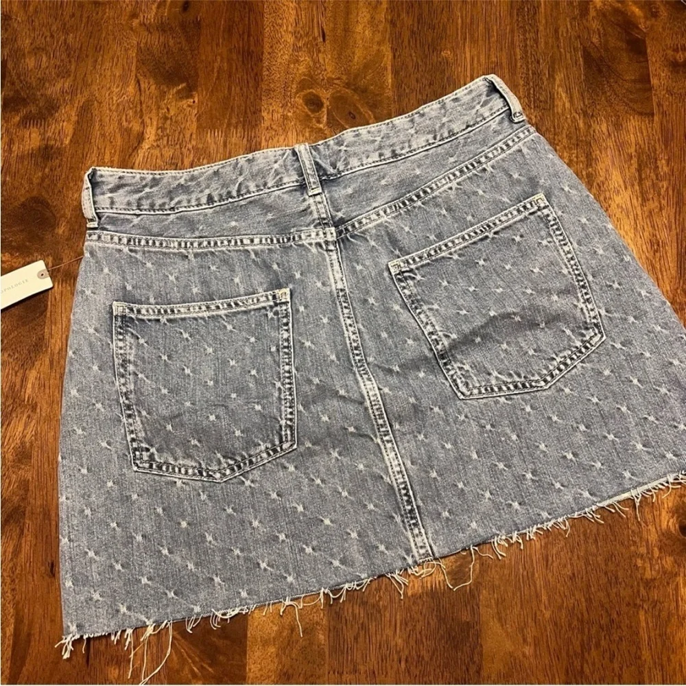 NWT! Anthropologie Pilcro Jacquard Denim Mini Skirt - Multiple 🎤